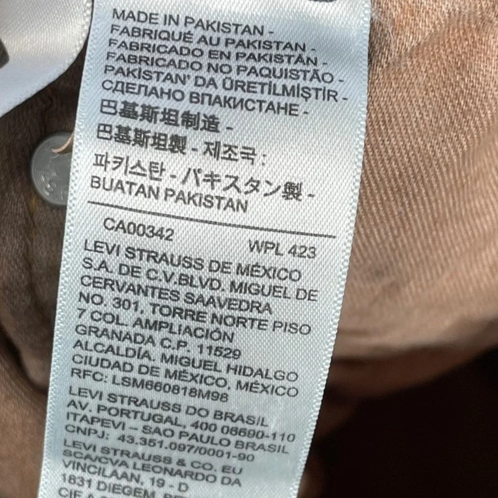 Levi's Brown 512 Slim Taper Raw Hem Jeans Mens 32x30